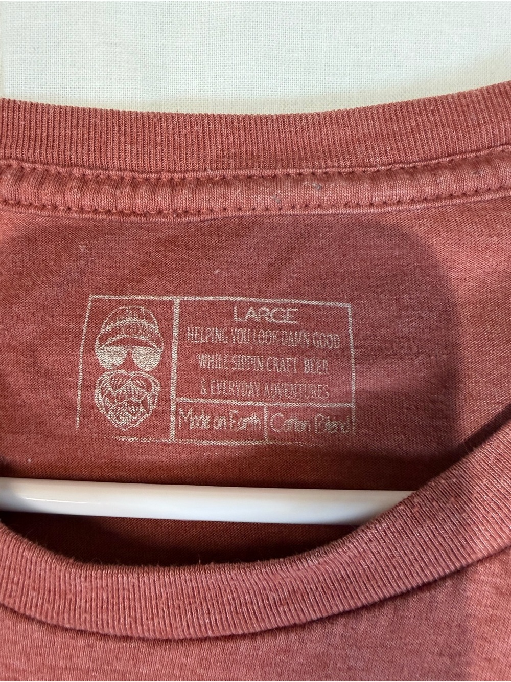 Outdoor Beersman Rust Red Graphic Tee - Love My Fatty Bike - Picture 4 of 7